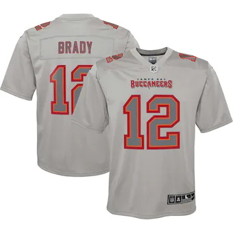 youth nike tom brady gray tampa bay buccaneers atmosphere g